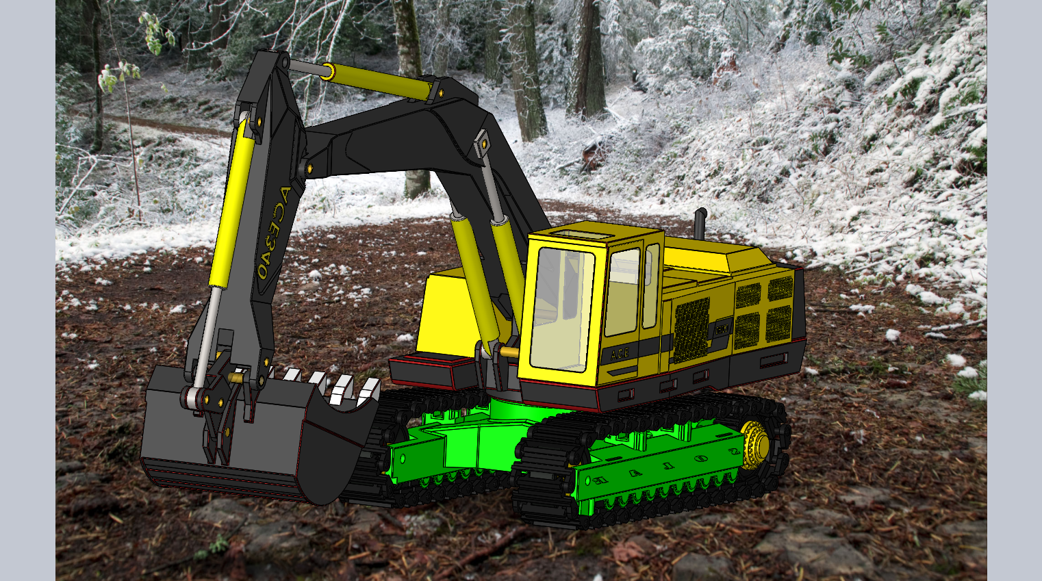 履带底盘挖掘机